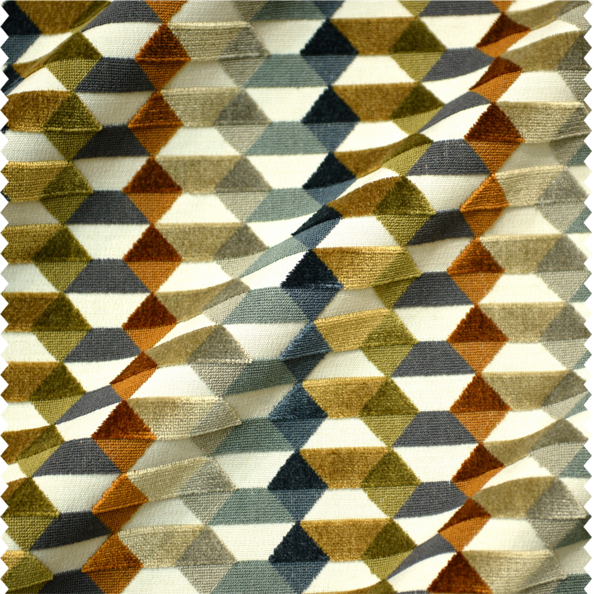 Tissu d'ameublement tissé à motif géométrique