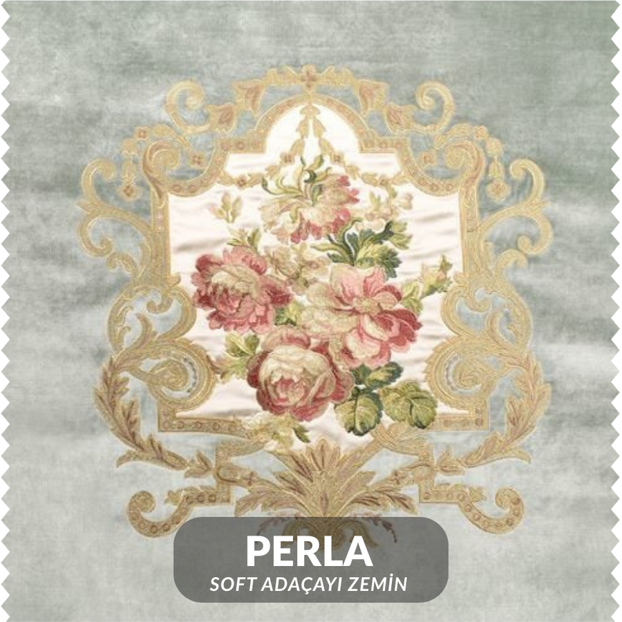 Tissu panneau à broderie appliquée sur velours