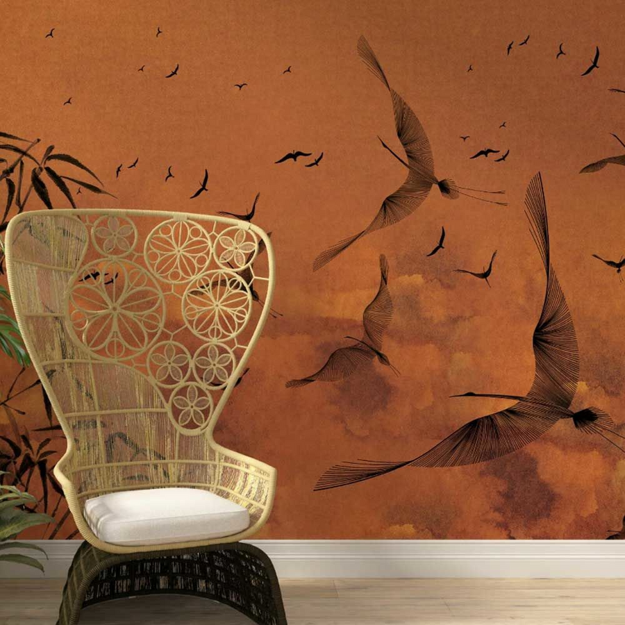 Papier peint tête de lit d'Özge et Arat, série Kül Masalı