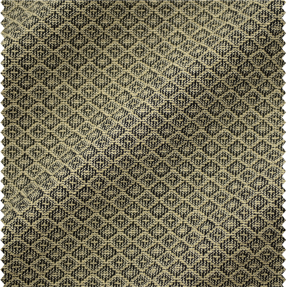 Tissu d'ameublement à motif nid d'abeilles noir et miel