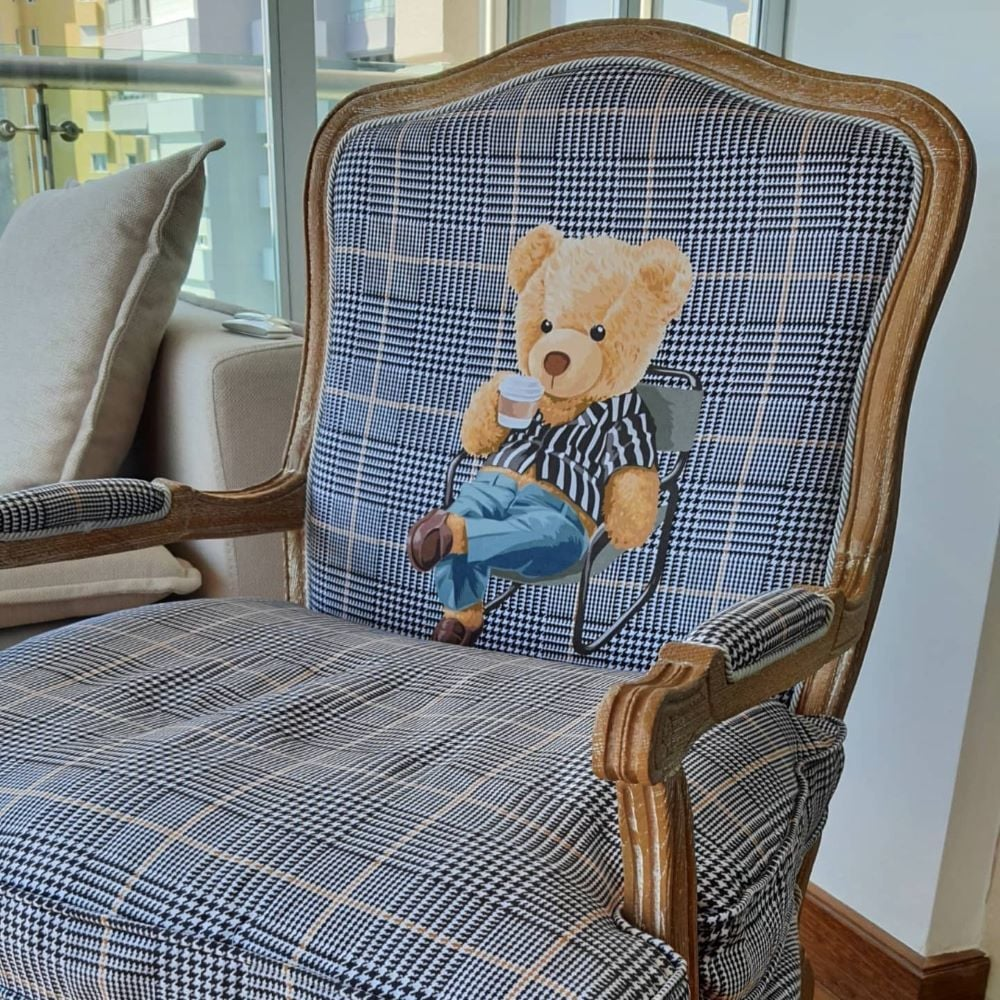 Tissu d'ameublement panneau Teddy en suédine