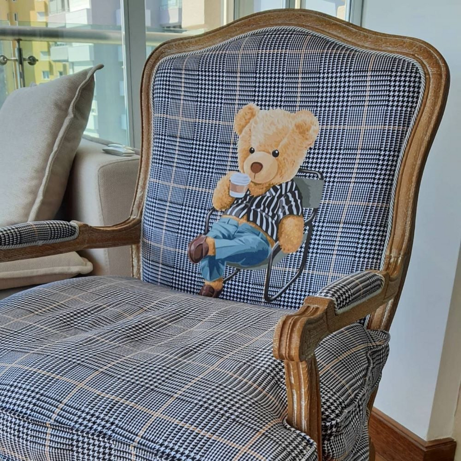 Tissu d'ameublement panneau Teddy en suédine