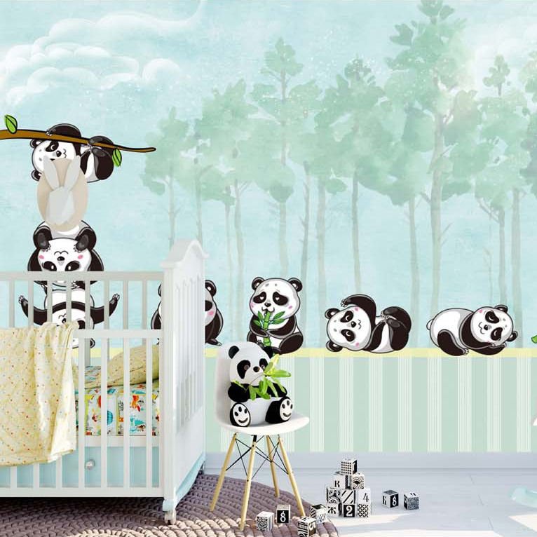 Panda Painted Pandalar Duvar Kağıdı