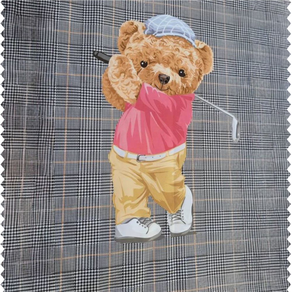 Tissu panneau petit golfeur Teddy à chapeau