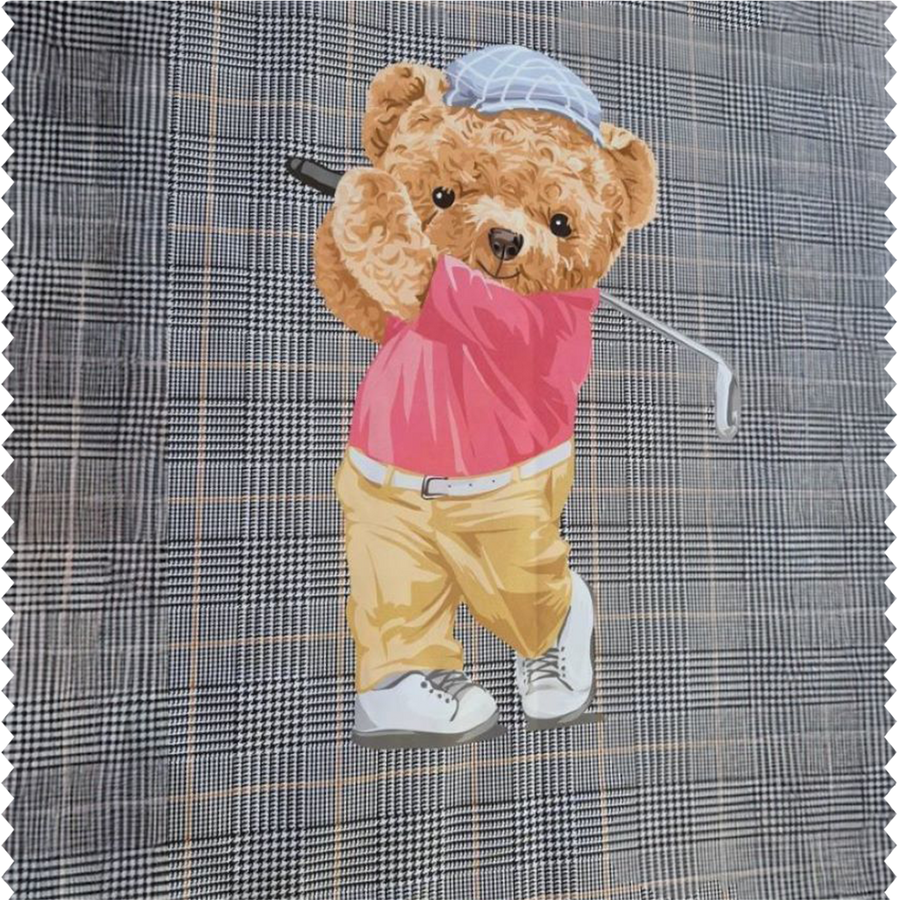 Tissu panneau petit golfeur Teddy à chapeau