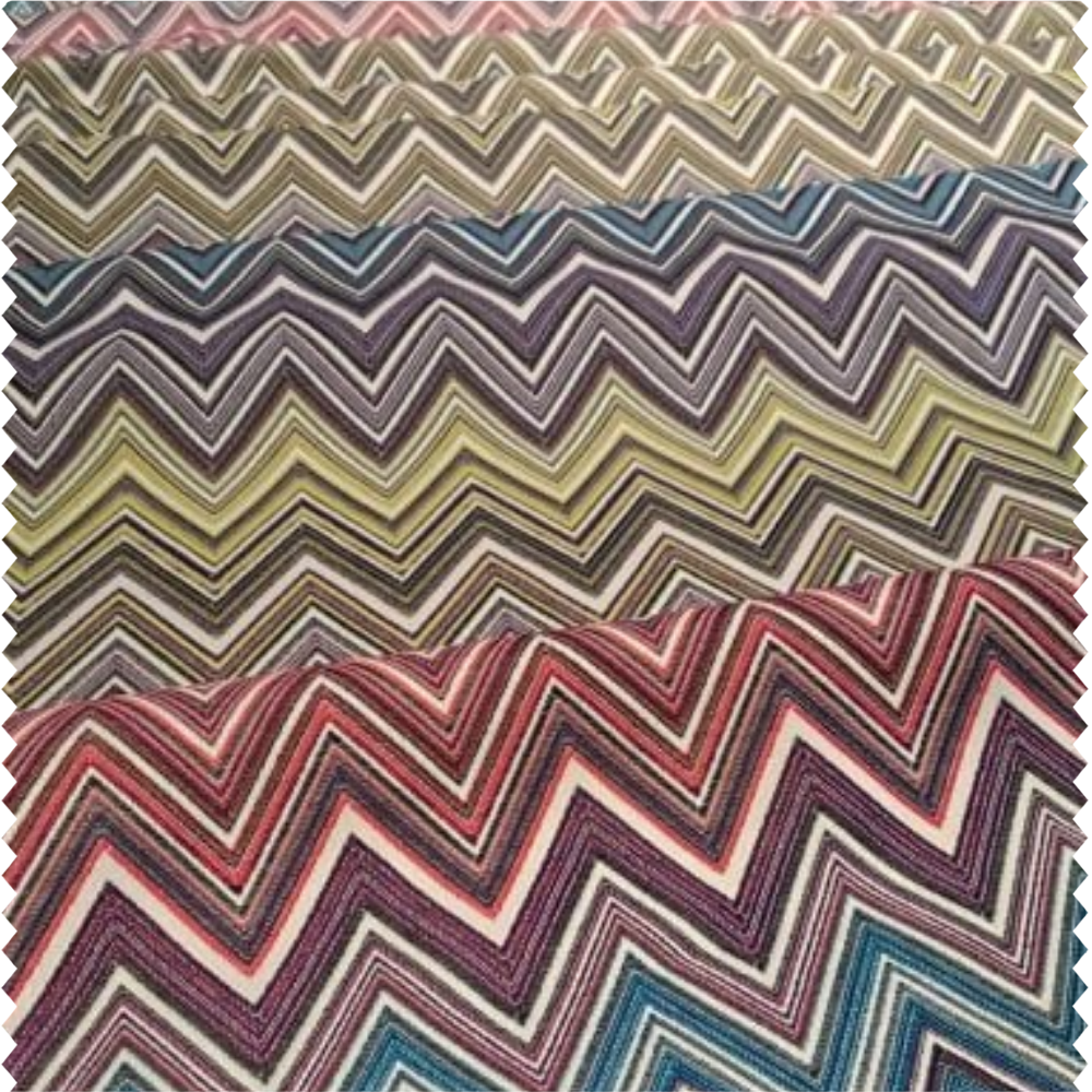 Tissu d'ameublement tissé à motif zigzag