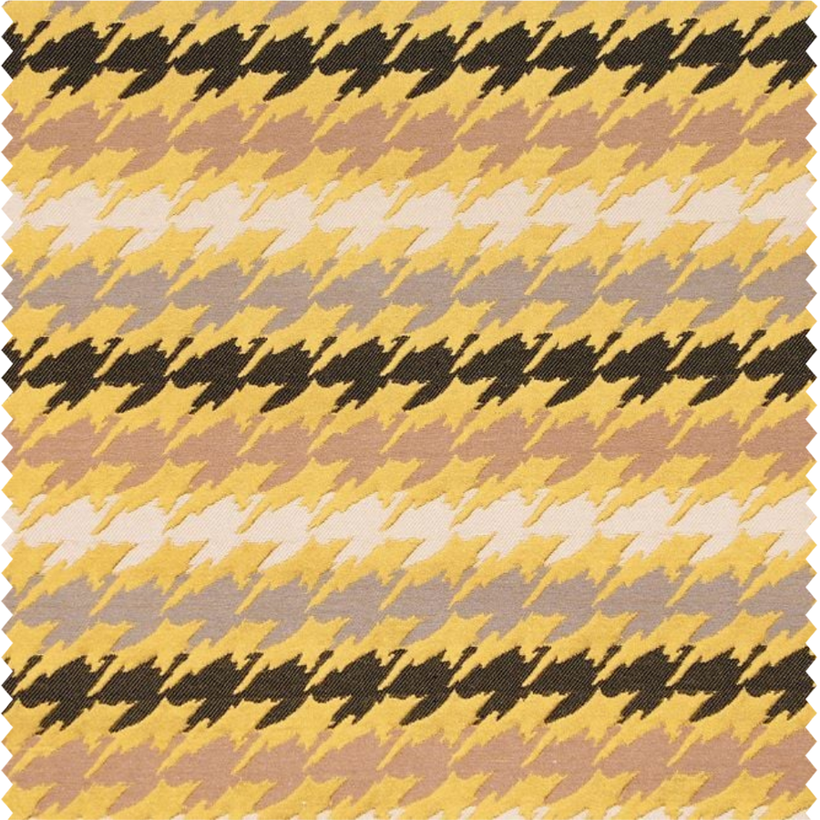 Tissu d'ameublement coordonné à rayures géométriques pied-de-poule