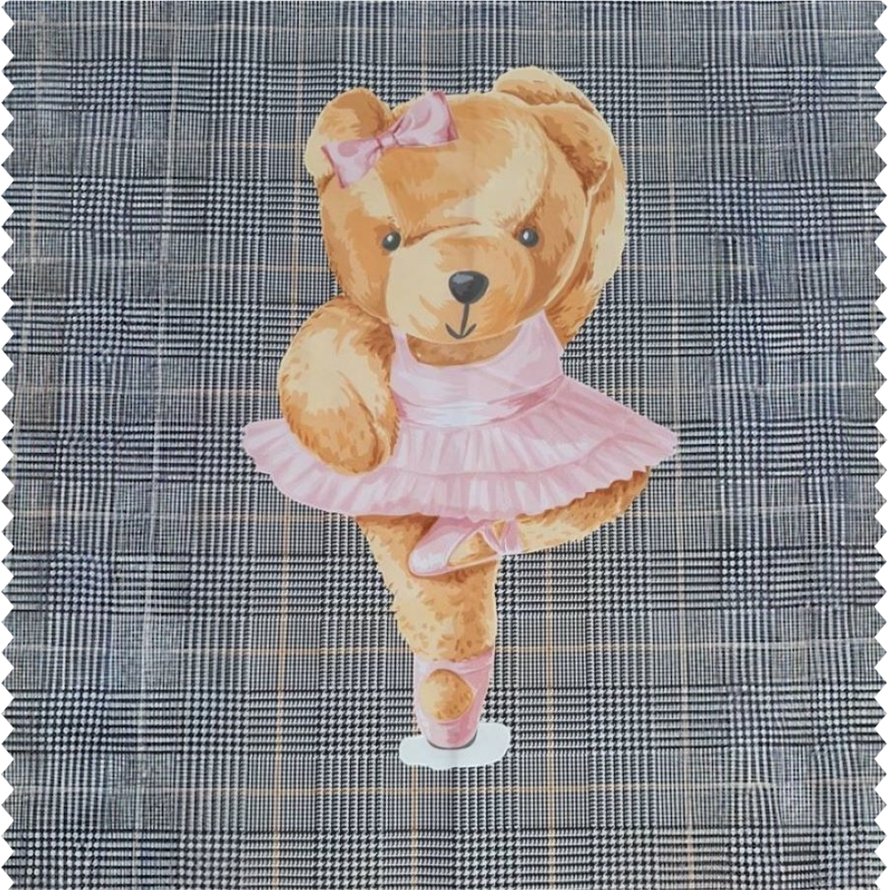Tissu panneau petite ballerine Teddy