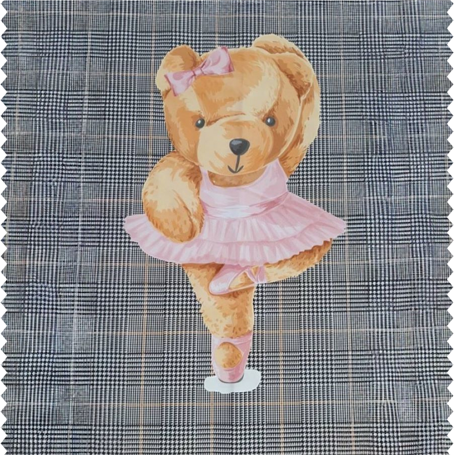 Tissu panneau petite ballerine Teddy