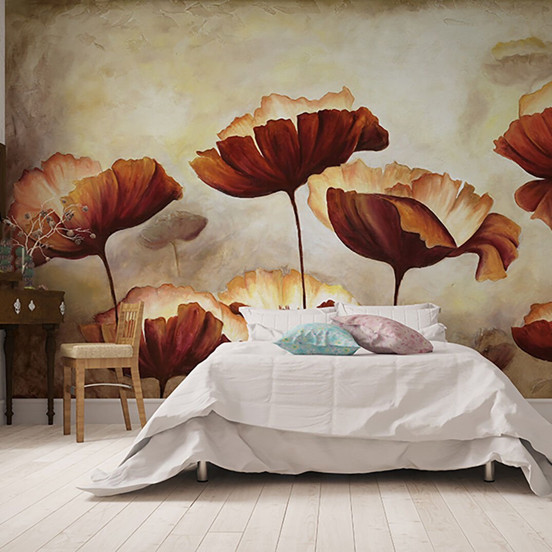 Papier peint coquelicots