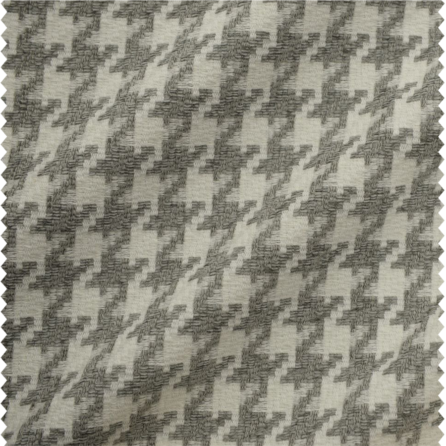Tissu d'ameublement coordonné pied-de-poule et uni