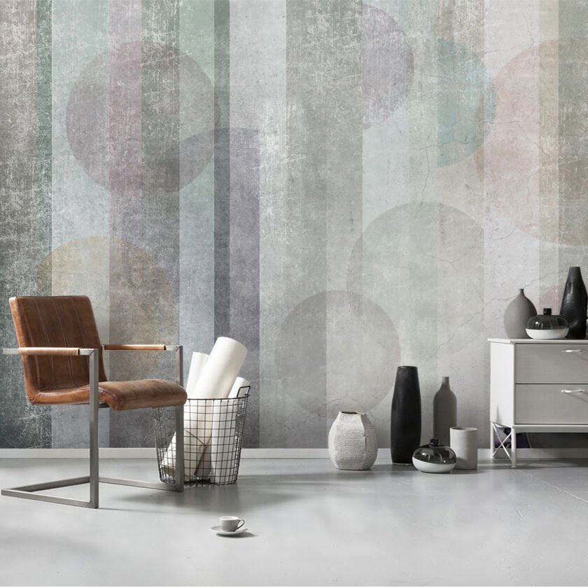 Papier peint cercles géométriques ombrés