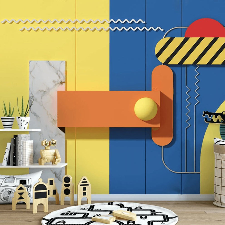 Papier peint portes au dessin géométrique