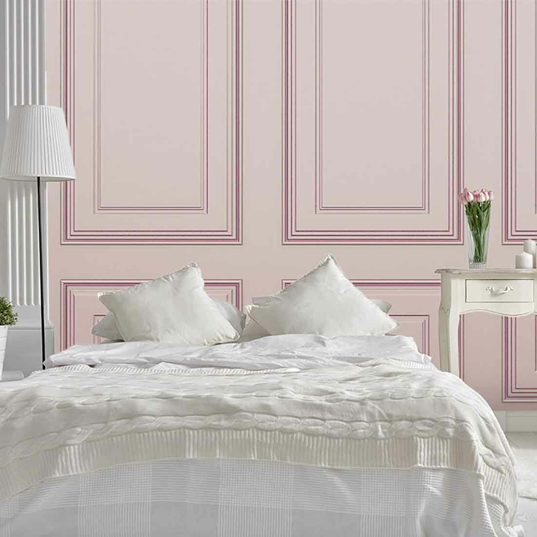Papier peint panneau rose poudré