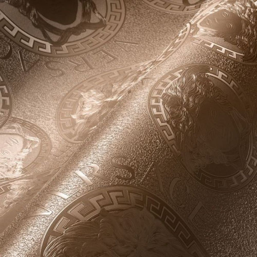 Papier peint Versace 5 Virtus vison et brun