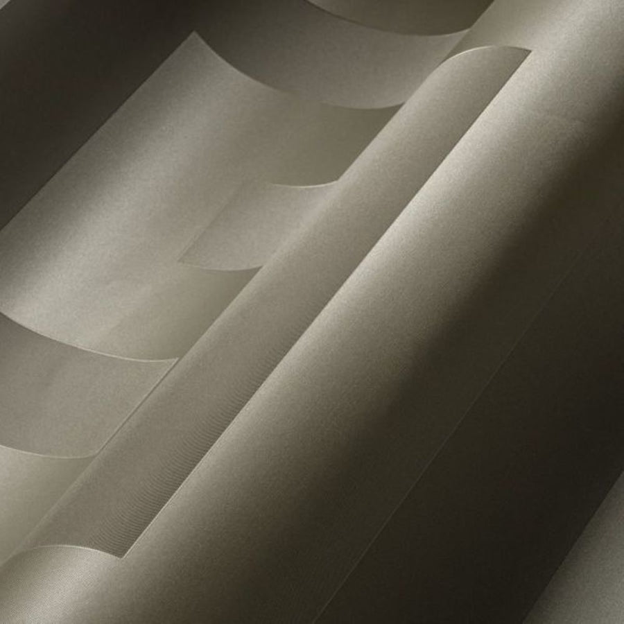Papier peint Versace motif labyrinthe gris argent