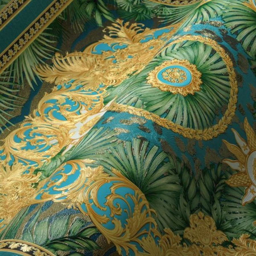 Papier peint Versace 5 Virtus motif carreaux