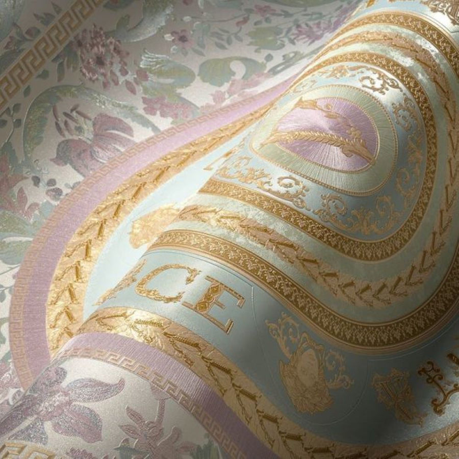 Papier peint Versace 5 Virtus motif baroque aux couleurs douces