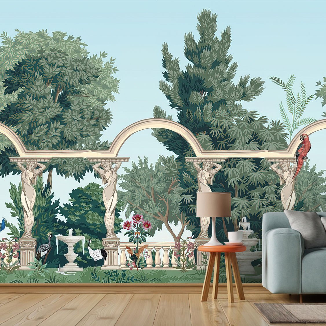 Papier peint arches sur bustes de femmes