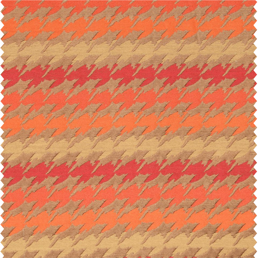 Tissu d'ameublement coordonné à rayures géométriques pied-de-poule