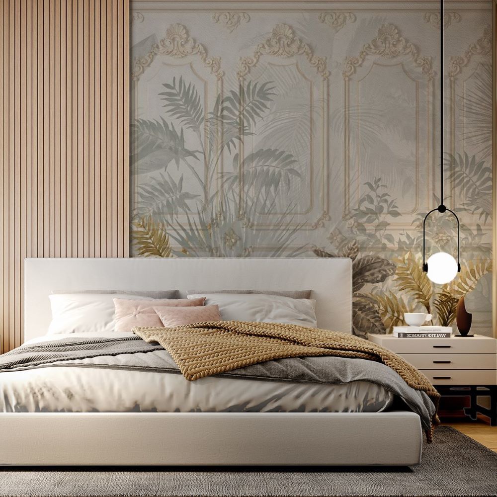 Papier peint motif classique en harmonie avec la nature, nouveau visage de l'élégance intemporelle