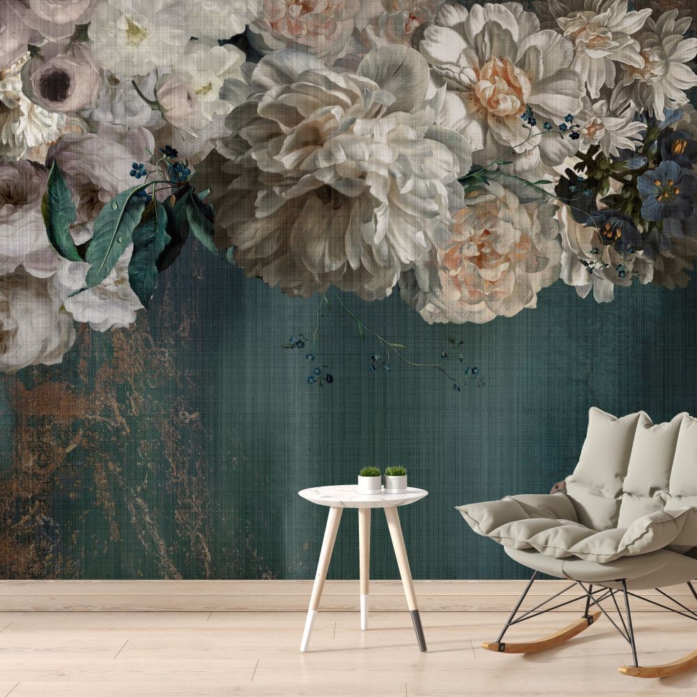 Papier peint fleurs de magnolia