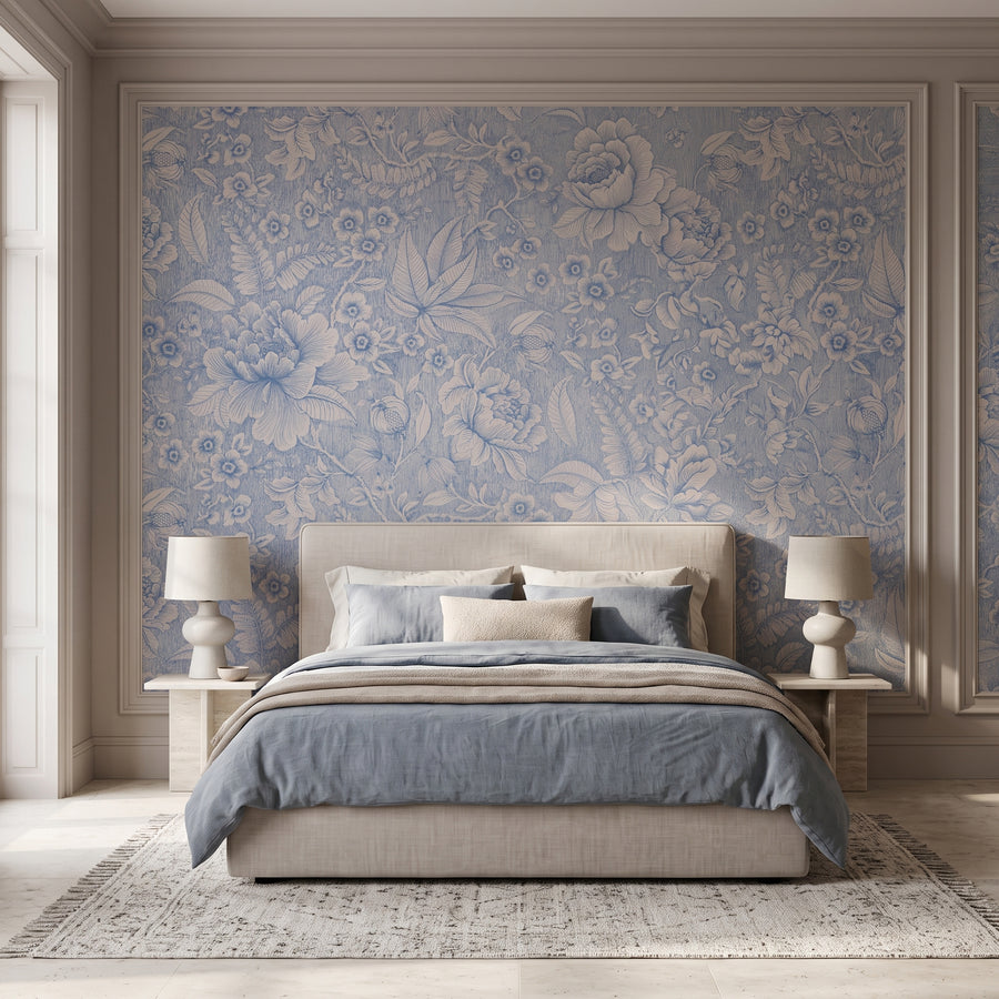 Papier peint Pip Studio Casa Dei Fiori bleu kaki
