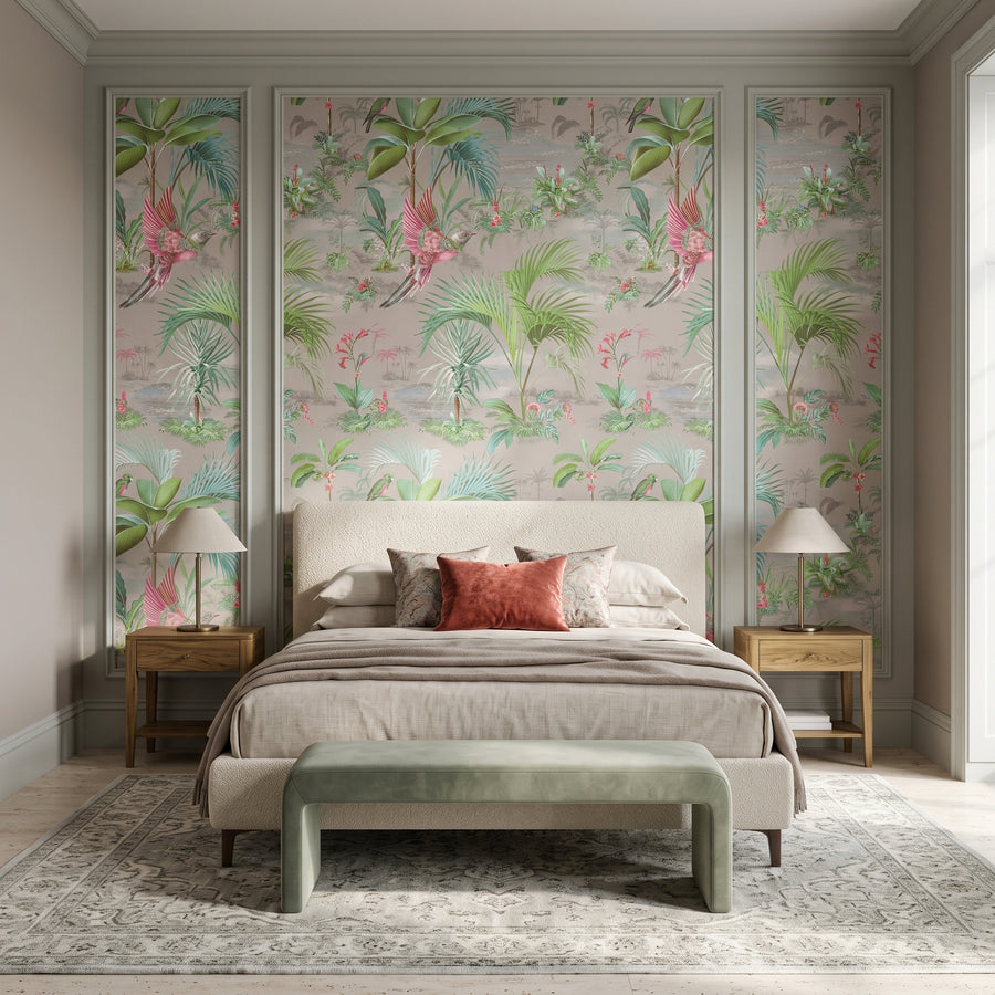 Papier peint Pip Studio Palm Scene vert