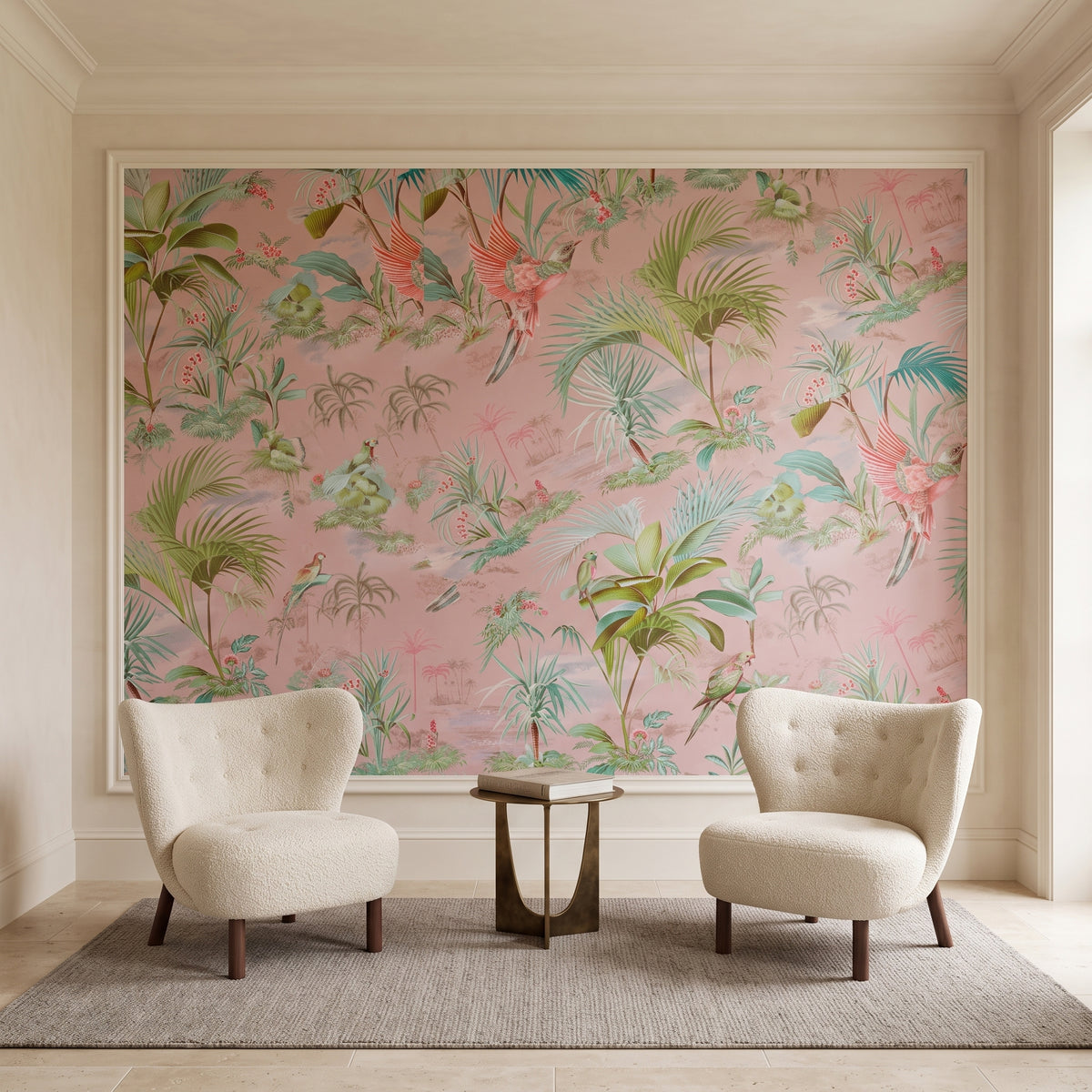 Papier peint Pip Studio série Palm oiseaux et fleurs