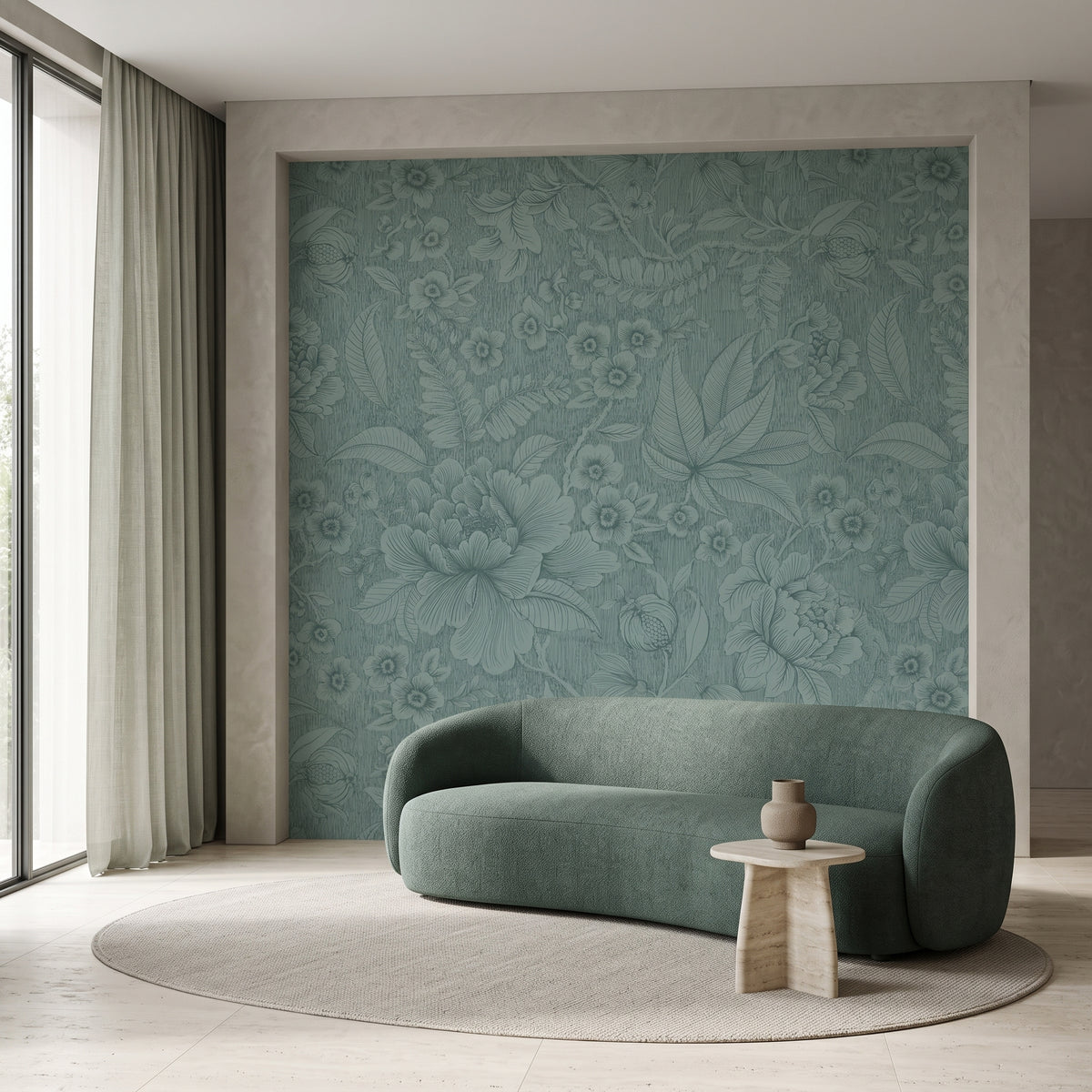 Papier peint Pip Studio Casa Dei Fiori vert foncé