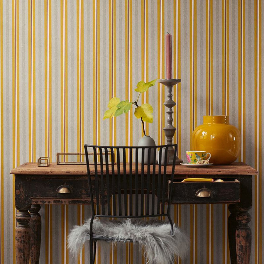 Papier peint Pip Studio Blurred Lines ocre caramel