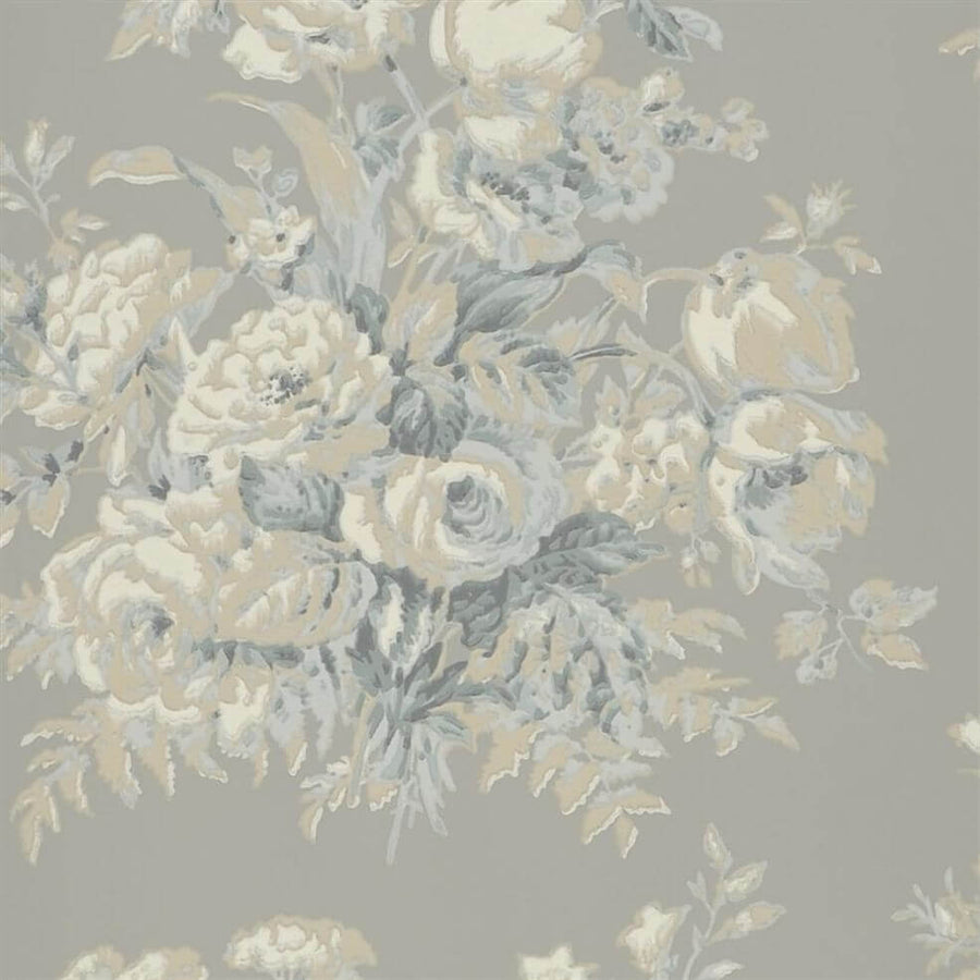 Papier peint Ralph Lauren bouquet de fleurs ardoise