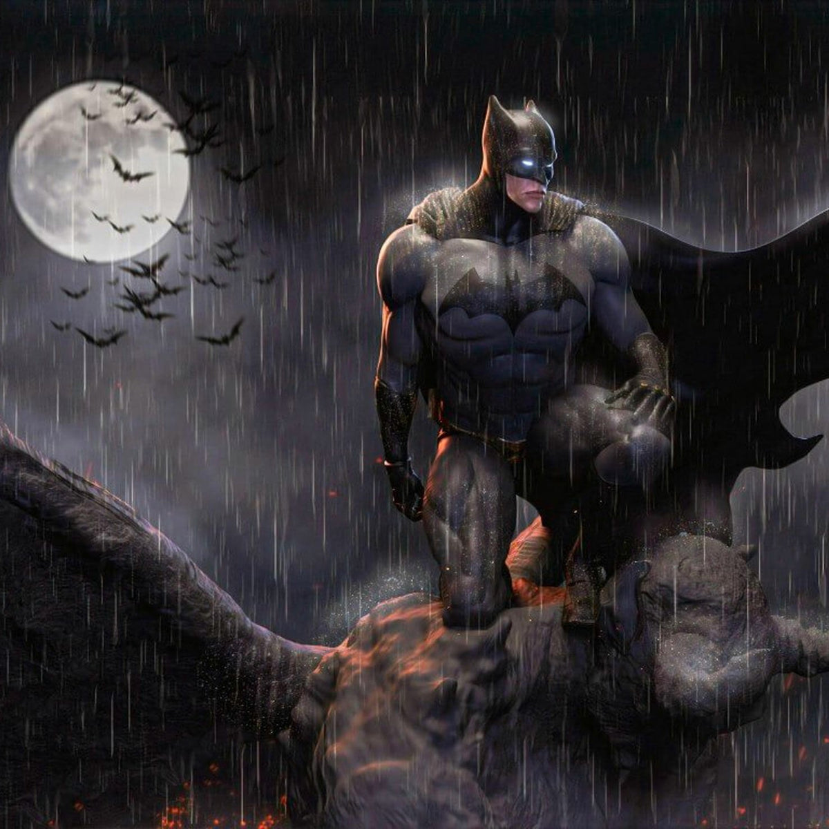 Papier peint Batman animé pour chambre d'enfant