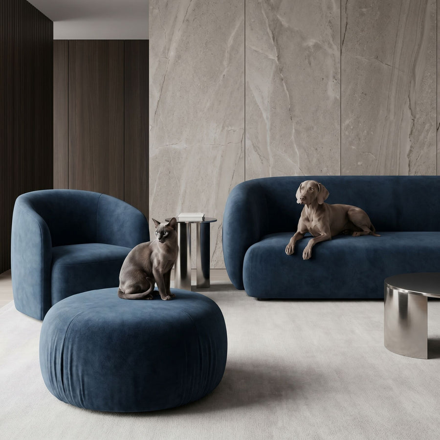 Tissu bleu turquoise Azure adapté aux animaux de compagnie