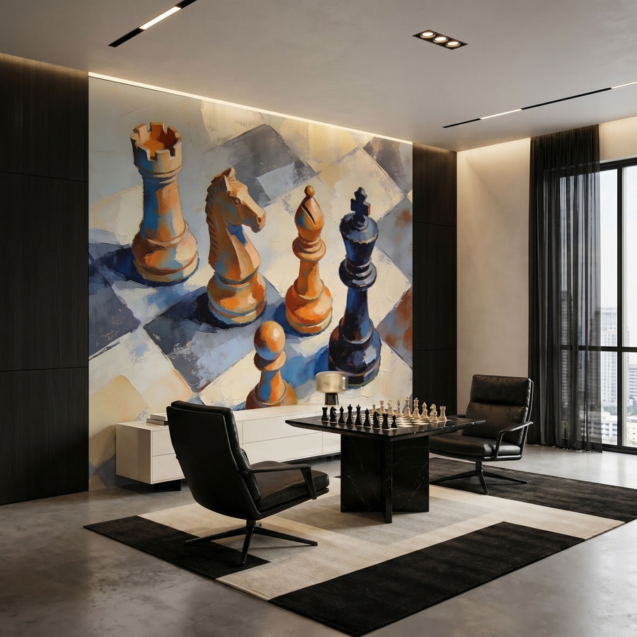 Papier peint coup d'échecs moderne