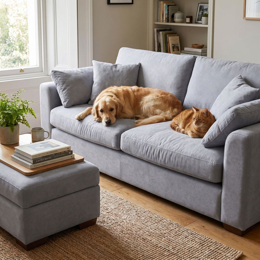 Tissu gris Noble adapté aux animaux de compagnie