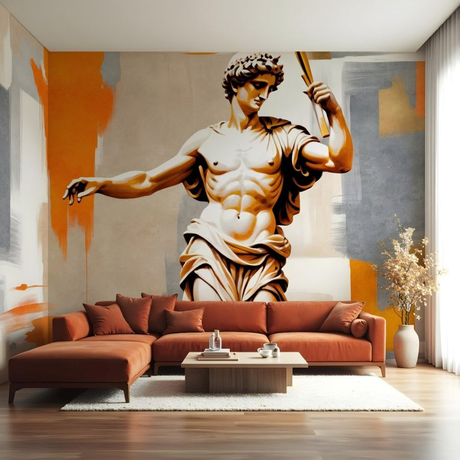 Papier peint statue antique moderne