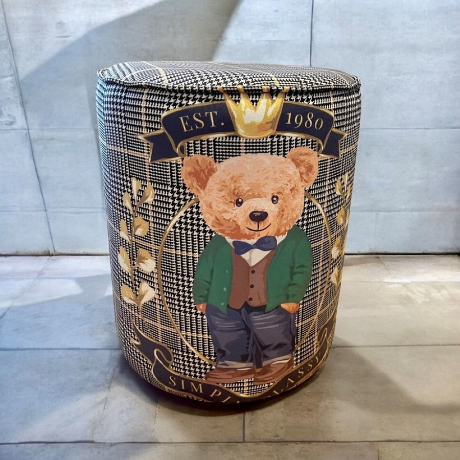 Pouf à fond écossais Mr.Teddy