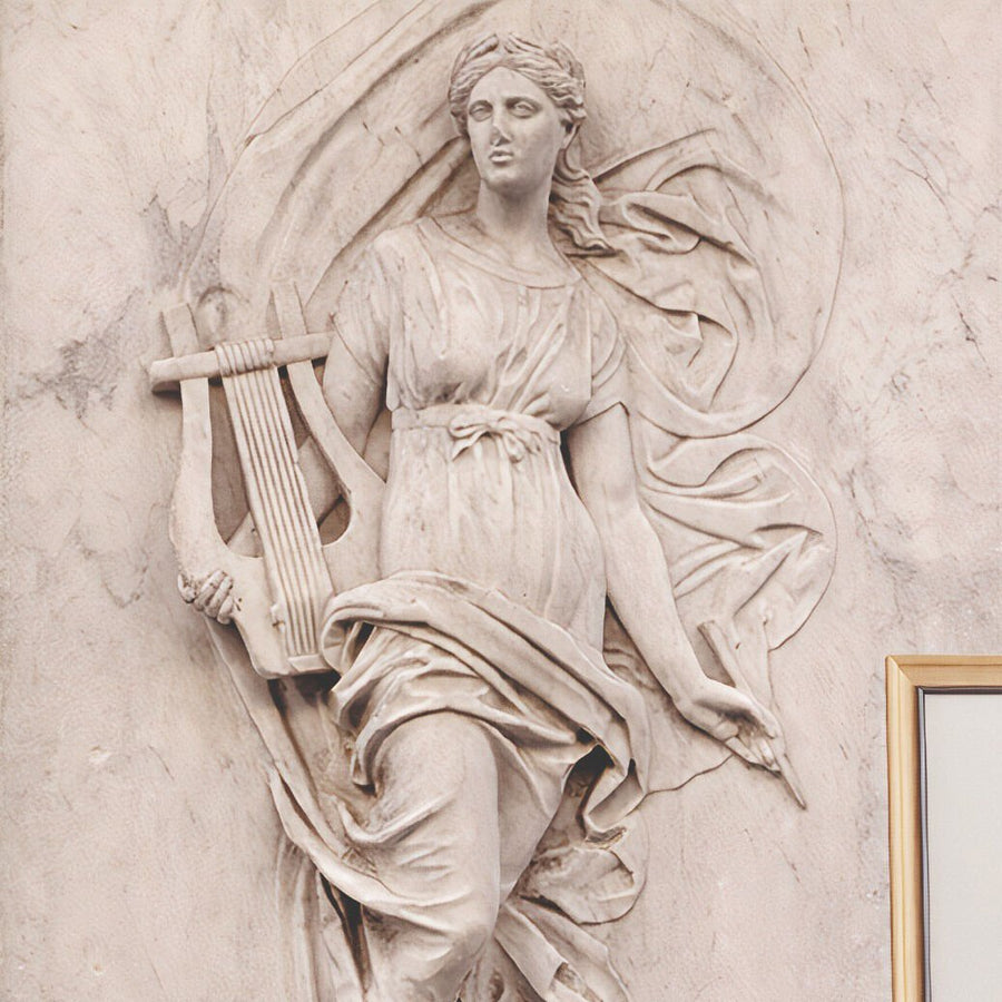 Papier peint 3D femme antique jouant de la lyre, série Adım Farah