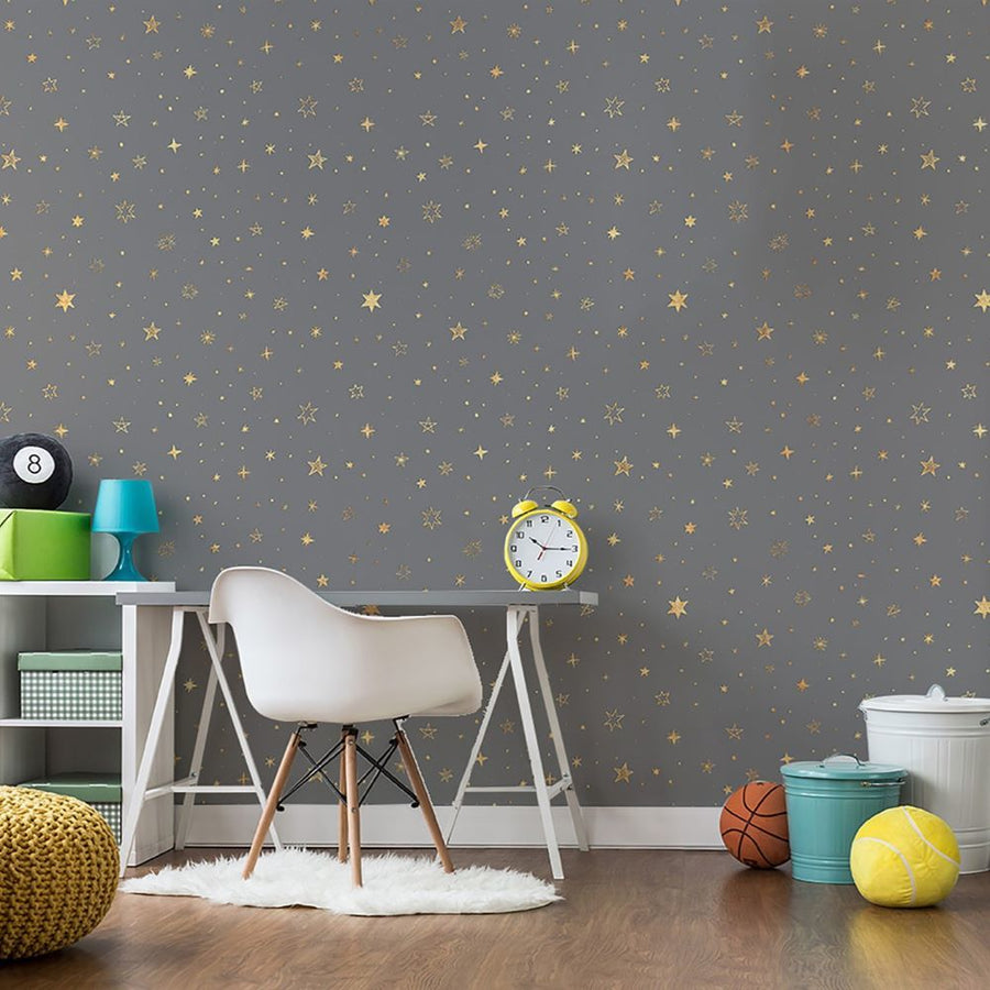 Papier peint étoiles dorées dans le ciel