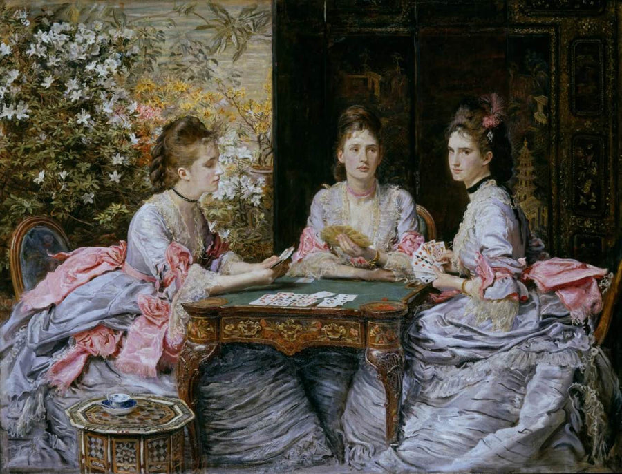 Papier peint trois femmes jouant à table