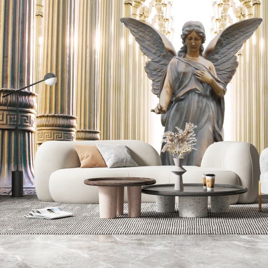 Papier peint ange entre les colonnes