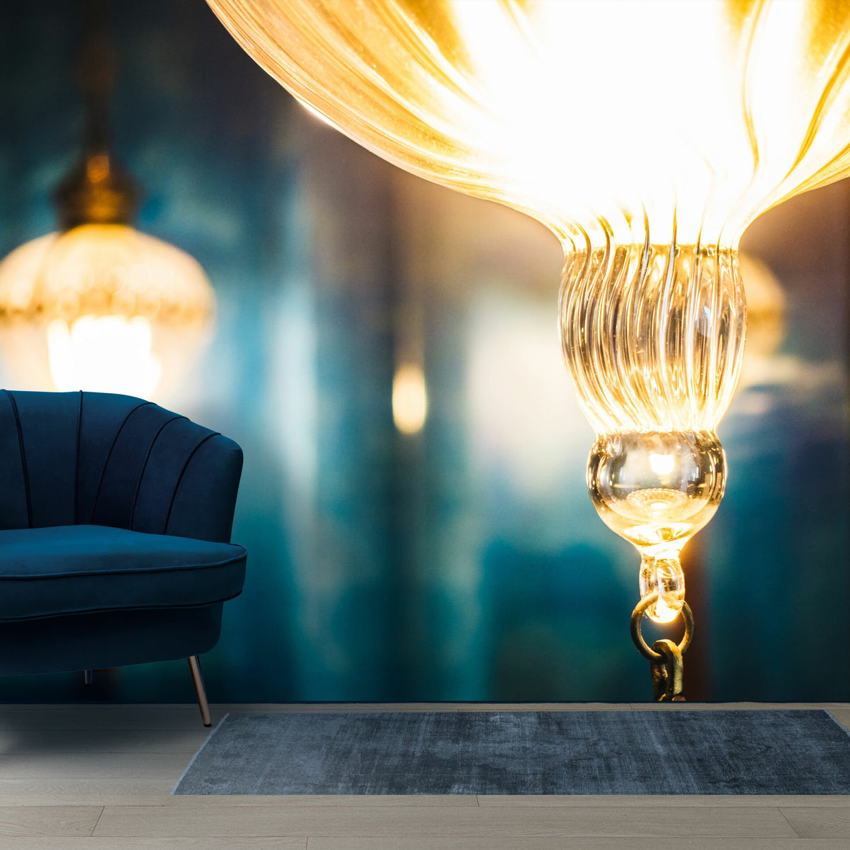 Papier peint lampe à thème islamique et religieux