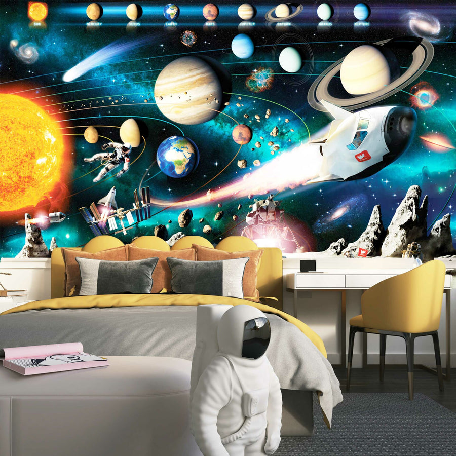 Papier peint Uva espace, planètes et astronaute