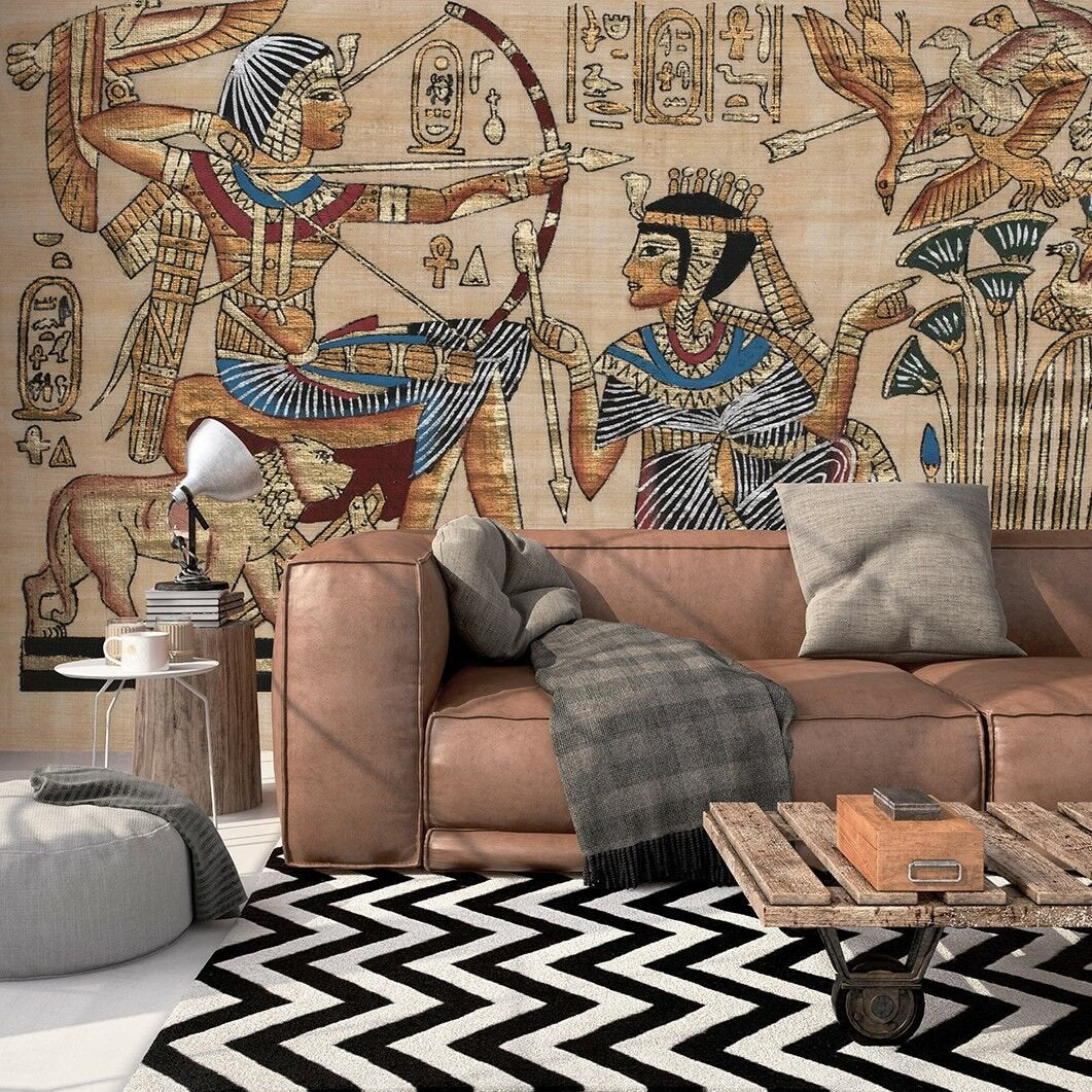 Papier peint Papyrus motif égyptien
