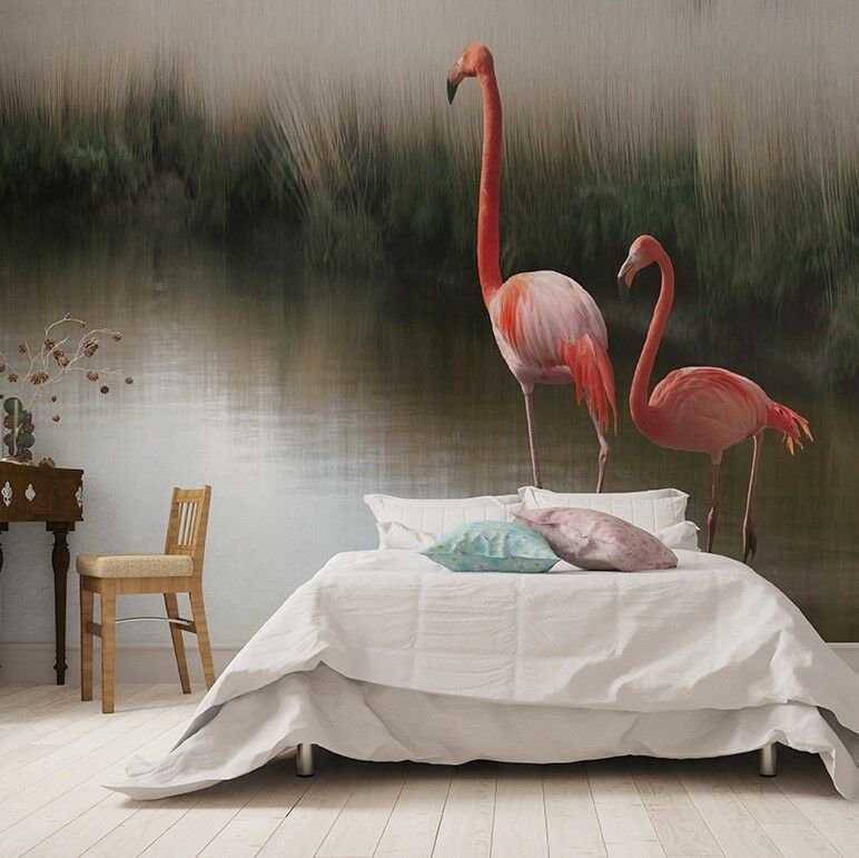 Papier peint flamants roses Best Friends
