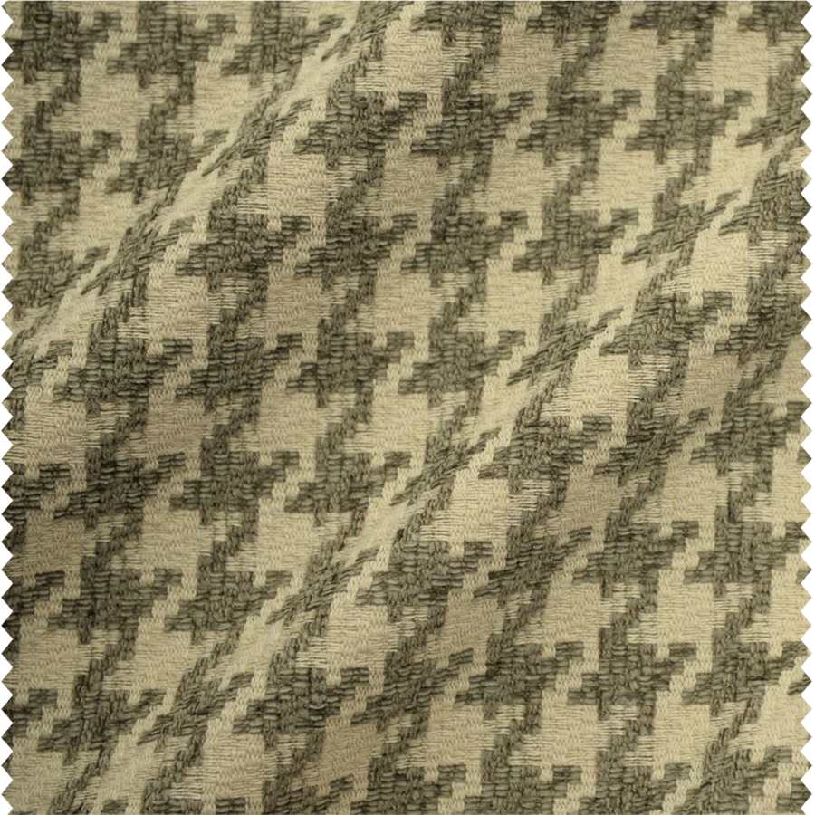 Tissu d'ameublement coordonné pied-de-poule et uni