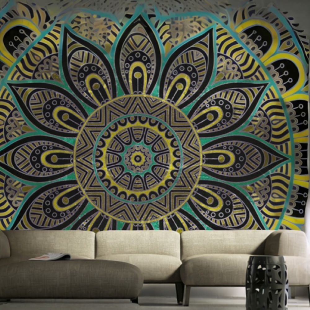 Papier peint mandala Yellow İznik