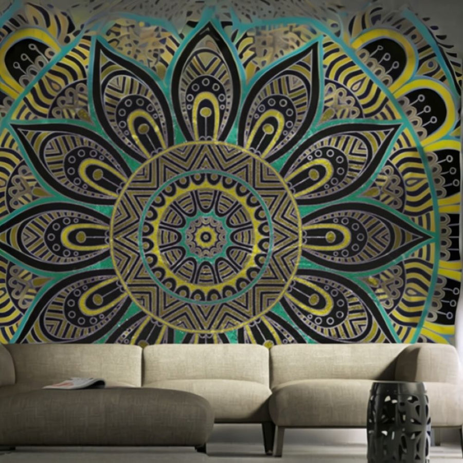 Papier peint mandala Yellow İznik