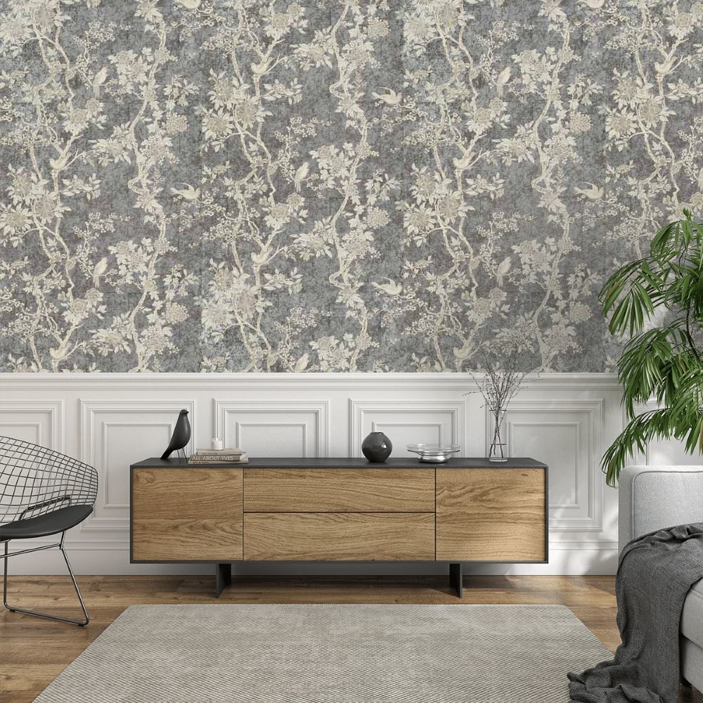 Papier peint Marlowe Floral oiseaux et fleurs